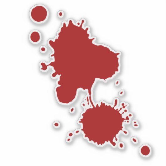 Bloedspetter horror sticker (Voorkant)