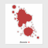 Bloedspetter horror sticker (Vel)
