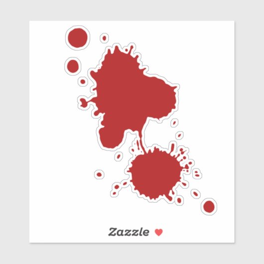 Bloedspetter horror sticker (Vel)