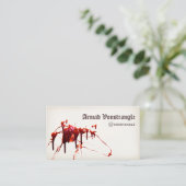 Bloedspetter, horror visitekaartje (Staand voorkant)