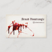 Bloedspetter, horror visitekaartje (Voorkant)