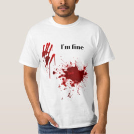 Bloedspetters Afdruk Ik Ga Leuk Grappig T-shirt
