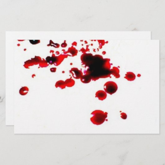 Bloedspiegel 2 crème Halloween briefpapier (Voorkant / Achterkant)