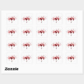 bloedspiegel derde vierkante sticker (Vel)