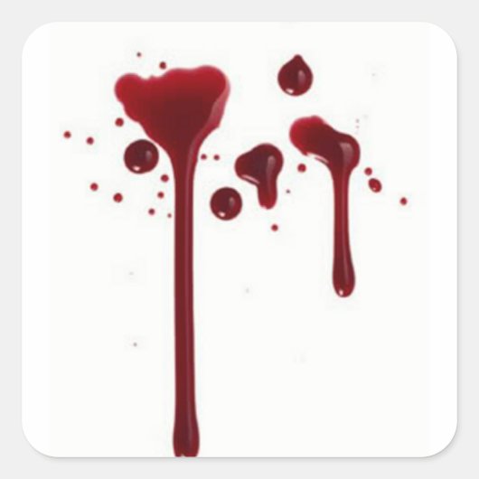 bloedspiegel vierde vierkante sticker (Voorkant)
