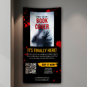 Bloedsplatter Horror Boekrelease Promotie Spandoek