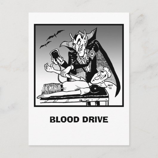 BLOEDSTATION BRIEFKAART (Voorkant)