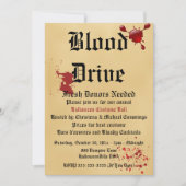 Bloedstation Vampire Halloween Party Invitation Kaart (Voorkant)