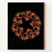 Bloedsterren fractal red black paars notitieboek (Achterkant)