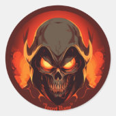 bloedstollende maaimachine ronde sticker (Voorkant)