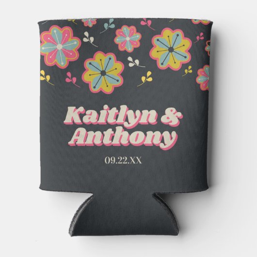 Bloedstroom 70's Retro Groovy Wedding Blikjeskoeler (Voorkant)