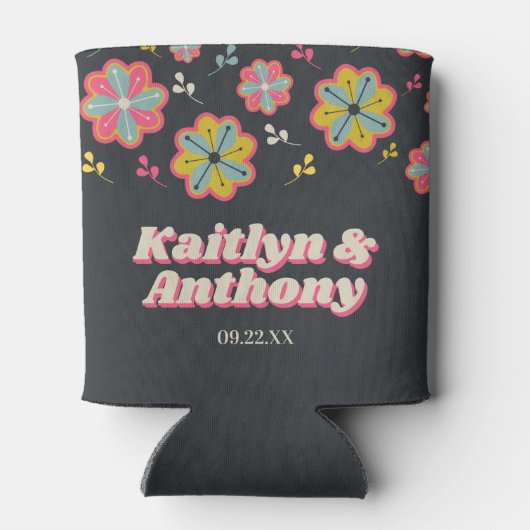 Bloedstroom 70's Retro Groovy Wedding Blikjeskoeler (Achterkant)