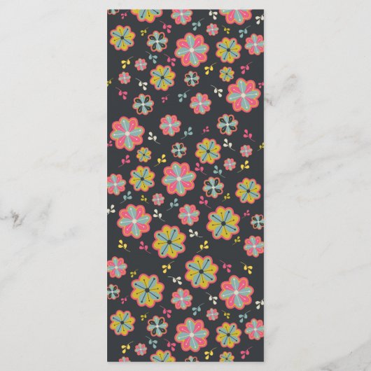 Bloedstroom 70's Retro Groovy Wedding Menu (Achterkant)