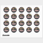 Bloedstroom 70's Retro Groovy Wedding Ronde Sticker (Vel)
