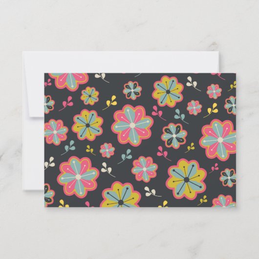 Bloedstroom 70's Retro Groovy Wedding RSVP Kaartje (Achterkant)