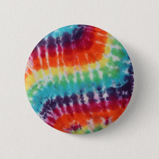 Bloedstroom Hippie Tie Dye Rainbow Ronde Button 5,7 Cm (Voorkant)