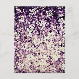 Bloedstroom in middernacht Violet, Floral Ombre Ar Briefkaart