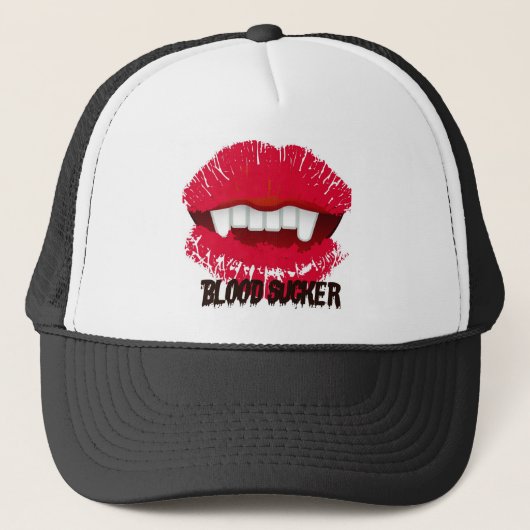 BLOEDSUCKER VAMP LIPS PRINT TRUCKER PET (Voorkant)