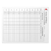 Bloedsuiker & Bloeddruk Tracker MAANDAG Start Notitieblok (Voorkant)