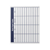 Bloedsuiker Tracker Donkerblauw en witte Sjabloon Notitieblok (Linkerzijde)