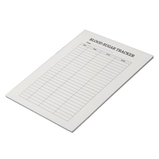 BLOEDSUIKER TRACKER NOTITIEBLOK (Schuin)