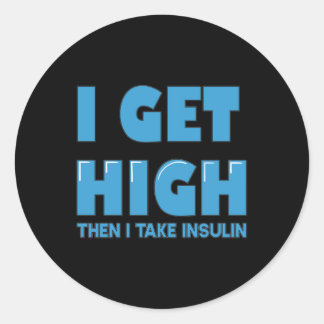 Bloedsuikerziekte Joke Ronde Sticker