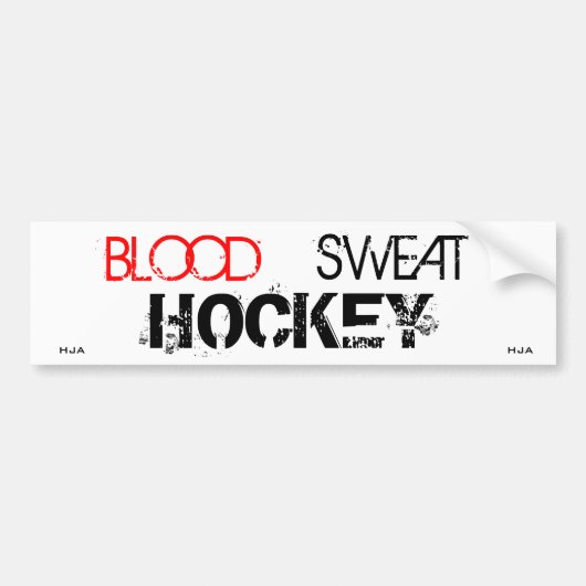 BLOEDSWEAT HOCKEY BUMPERSTICKER (Voorkant)
