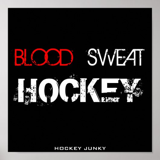 BLOEDSWEAT HOCKEY POSTER (Voorkant)