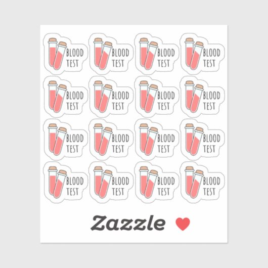Bloedtest Werk Gezondheid Tracker Herinneringsplan Sticker (Vel)