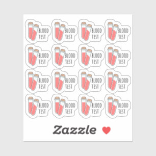 Bloedtest Werk Gezondheidstracker Herinneringsplan Sticker