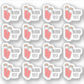 Bloedtest Werk Gezondheidstracker Herinneringsplan Sticker (Voorkant)