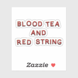 BLOEDTHEE EN RODE SNOEP LETTERS STICKER