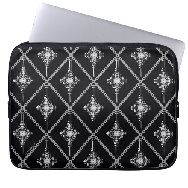 Bloedtropische patroon laptop sleeve (Voorkant)