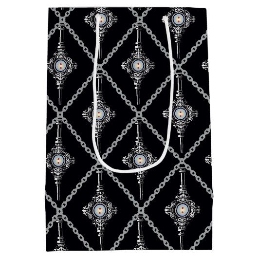 Bloedtropische patroon medium cadeauzakje (Achterkant)