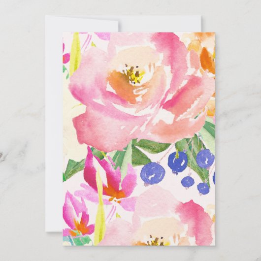 Bloedtuin | Bridal Shower-uitnodiging Kaart (Achterkant)