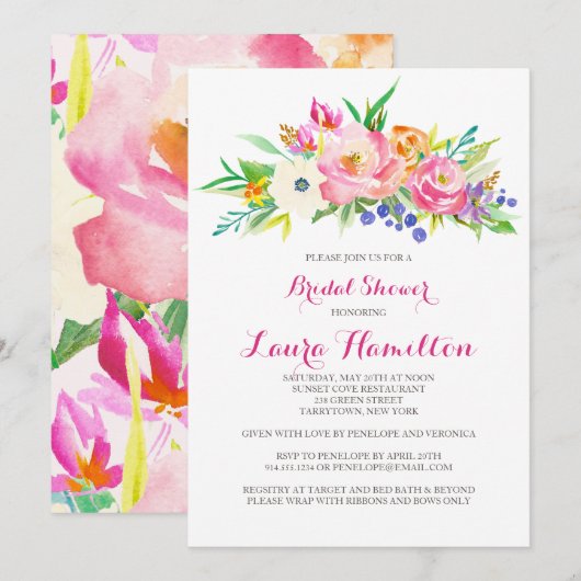 Bloedtuin | Bridal Shower-uitnodiging Kaart (Voorkant / Achterkant)