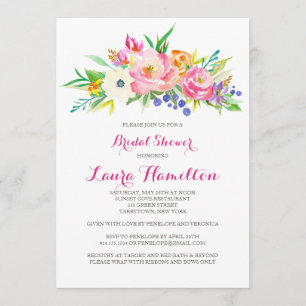 Bloedtuin Bridal Shower-uitnodiging Kaart