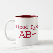 Bloedtype AB negatief Tweekleurige Koffiemok (Links)