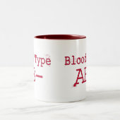 Bloedtype AB negatief Tweekleurige Koffiemok (Center)