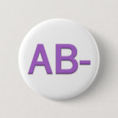Bloedtype AB Rh Negatieve Button (Voorkant)