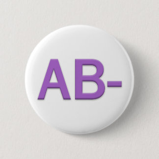 Bloedtype AB Rh Negatieve Button