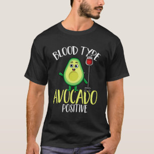 Bloedtype avocado positief Vegan Guac Guacamole K T-shirt