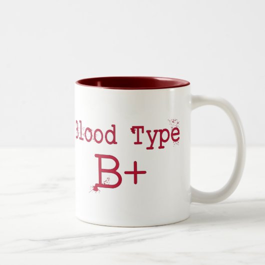 Bloedtype B positief Tweekleurige Koffiemok (Rechts)