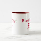 Bloedtype B positief Tweekleurige Koffiemok (Center)
