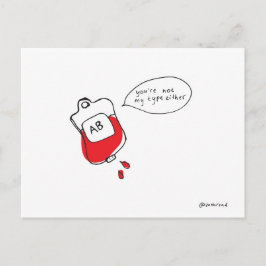 bloedtype briefkaart