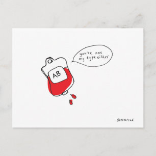 bloedtype briefkaart