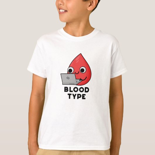 Bloedtype Funny Blood Drop Pun T-shirt (Voorkant)