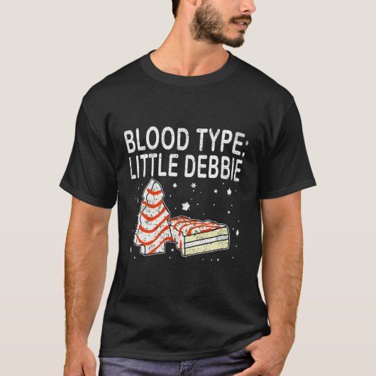 Bloedtype kleine kerstcadeau met kerstmis t-shirt (Voorkant)