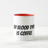 bloedtype koffie mok (Midden)