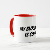 bloedtype koffie mok (Voorkant links)